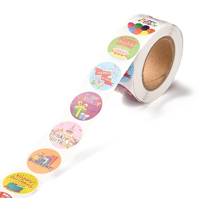 Birthday Themed Pattern Self-Adhesive Stickers DIY-E023-08K-1