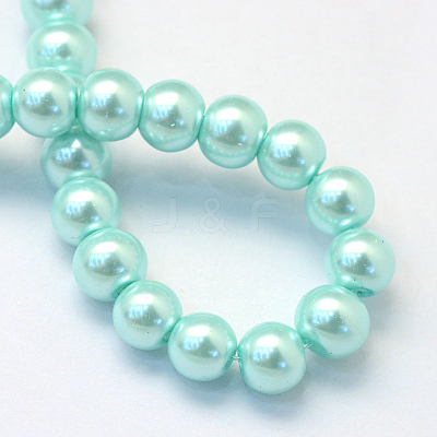 Baking Paint Glass Pearl Bead Strands X-HY-Q003-3mm-45-1