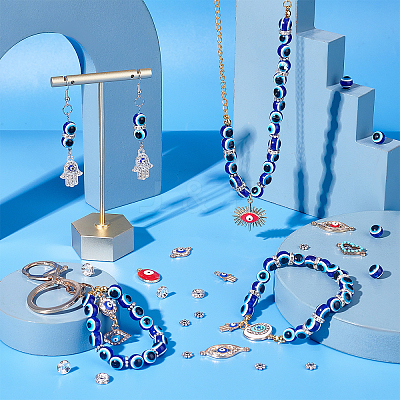 Evil Eye Jewelry Making Finding Kit DIY-PH0008-36-1