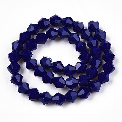 Opaque Solid Color Imitation Jade Glass Beads Strands EGLA-A039-P6mm-D10-1