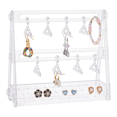 1 Set Transparent Acrylic Earring Display Stands EDIS-PH0001-24C-1