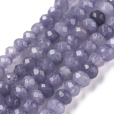 Dyed Natural Malaysia Jade Rondelle Beads Strands G-E316-2x4mm-33-1