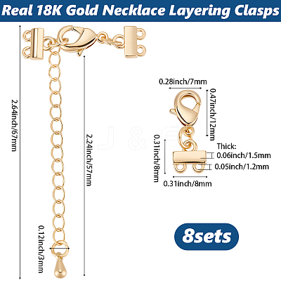 8Pcs Brass Chain Extenders FIND-BBC0004-99C-1
