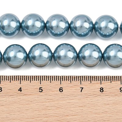 Electroplated Shell Pearl Graduated Beads Strands BSHE-C011-04-04-1