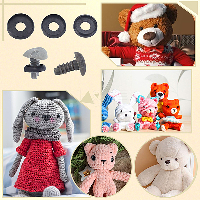 60Pcs 6 Styles Plastic Doll Craft Eyelid Accessories DOLL-GA0001-29-1