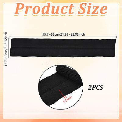 Polyester Ribbed Elastic Fabric for Collar DIY-WH0698-094B-1