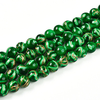 Baking Paint Glass Beads X1-DGLA-N010-10mm-04-1