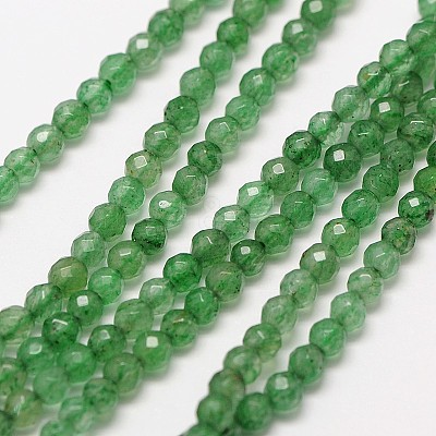 Natural Green Aventurinee Beads Strands G-A129-3mm-D02-1