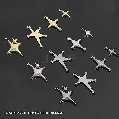 24Pcs 12 Style Rack Plating Alloy Pendants PALLOY-CA0002-42-1