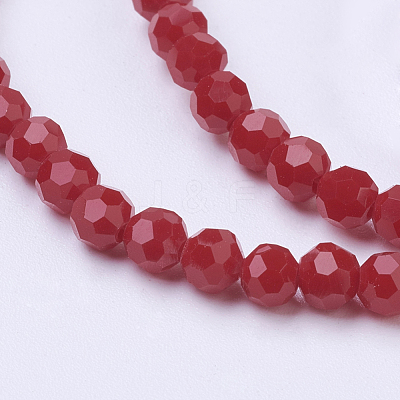 Faceted(32 Facets) Glass Beads Strands EGLA-J042-4mm-25-1