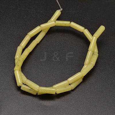 Natural Lemon Jade Column Beads Strands X-G-F247-10-1