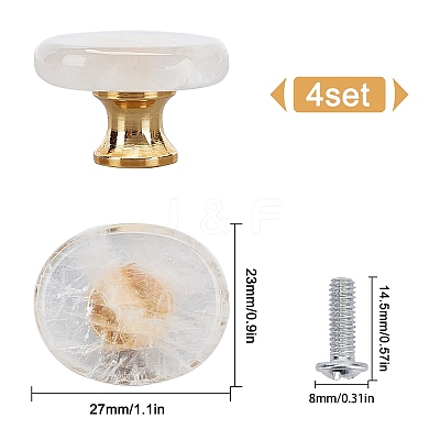 Natural Quartz Crystal Drawer Knobs FIND-WH0056-40P-04-1