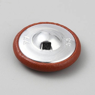 PU Leather Buttons BUTT-WH0028-99B-1