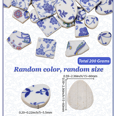 200G 4 Styles Porcelain Mosaic Tiles PORC-SP0001-12-1