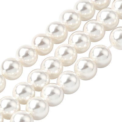Rainbow Plated Shell Pearl Bead Strands BSHE-L025-02-6mm-1