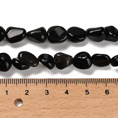 Natural Obsidian Beads Strands G-P497-01E-65-1