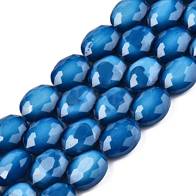 Opaque Solid Color Glass Beads Strands GLAA-N032-02C-1