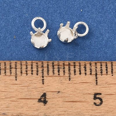 Ion Plating(IP) 304 Stainless Steel Charms Rhinestone Claw Settings STAS-U025-02A-S-1
