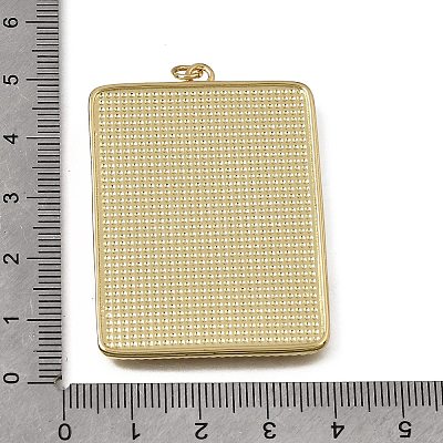 Natural Shell Brass Pendants KK-C262-11C-G-1