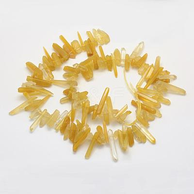 Heated Natural Citrine Beads Strands G-L464-16-1