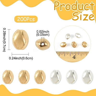 200Pcs 2 Colors CCB Plastic Beads CCB-YW0001-71-1
