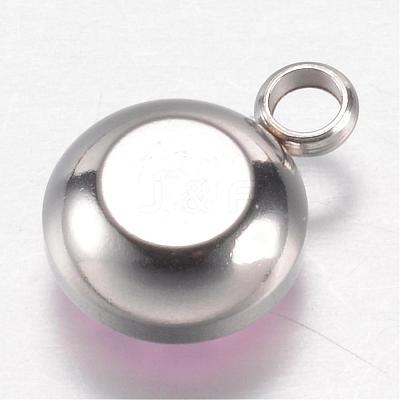 304 Stainless Steel Glass Rhinestone Charms STAS-G082-05-1