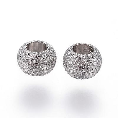 Tarnish Resistant 304 Stainless Steel Textured Spacer Beads STAS-P108-04P-1