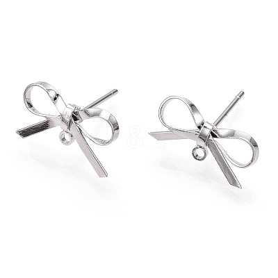 Brass Stud Earring Findings KK-S350-013P-1