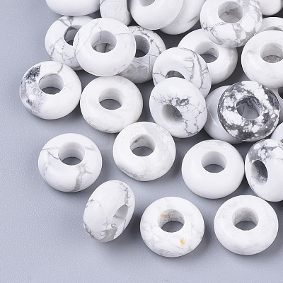 Natural Howlite European Beads G-Q503-17-1