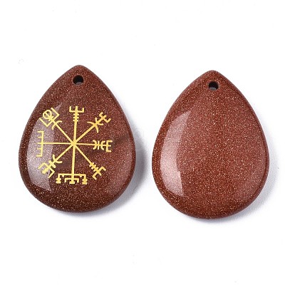 Synthetic Goldstone Pendants G-T122-72J-1
