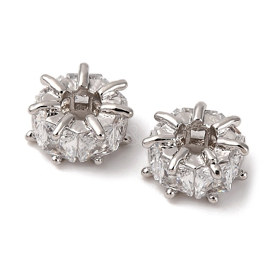 Brass Micro Pave Cubic Zirconia Beads KK-CJC0013-07P-RS-1