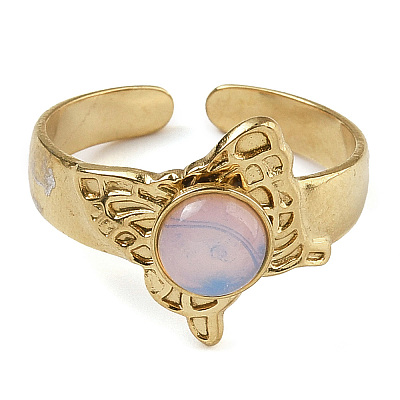 Opalite Finger Rings RJEW-U027-05G-10-1