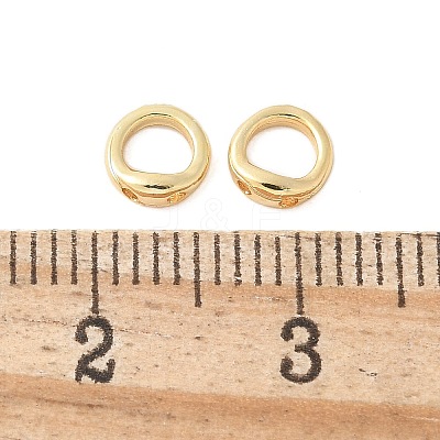 Brass Ring Charm Connectors KK-U056-55G-1