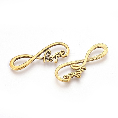 Tibetan Style Alloy Infinity with Hope Links connectors LS-TIBE-S230-AG-FF-1