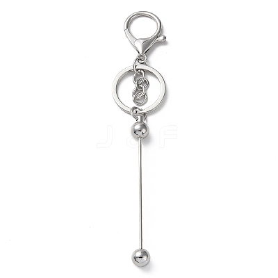 Alloy Bar Beadable Keychain for Jewelry Making DIY Crafts KEYC-A011-01P-1