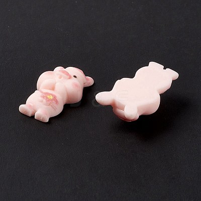 Spray Painted Resin Cabochons RESI-G031-13-1