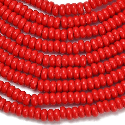 Synthetic Turquoise Beads Strands G-L635-A10-4x2mm-02-1