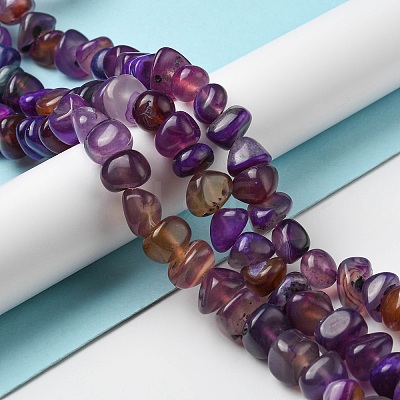 Natural Agate Beads Strands G-C039-F01-1