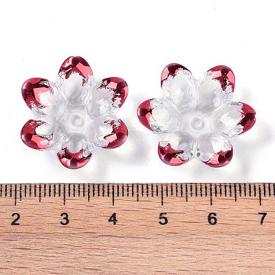 Plating Acrylic Bead Caps OACR-H118-06E-1