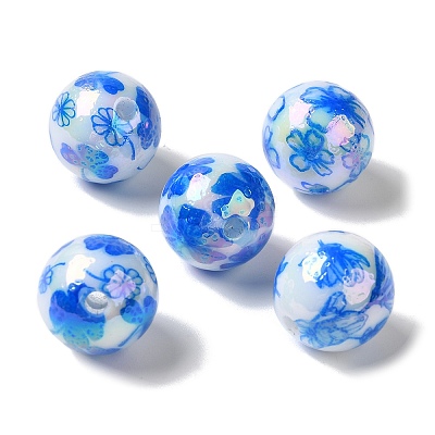 Printed Acrylic Beads OACR-H123-07-1