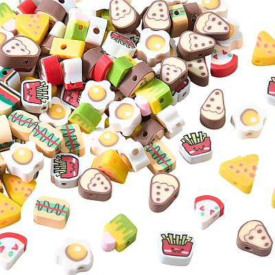 400Pcs 8 Styles Handmade Polymer Clay Beads CLAY-SC0002-55-1