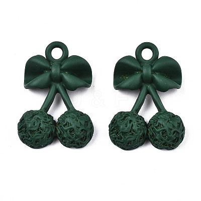 Spray Painted Alloy Pendants PALLOY-T075-116B-RS-1