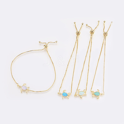 Adjustable Brass Bolo Bracelets BJEW-L618-02G-1