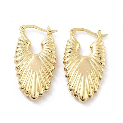 Brass Hoop Earrings EJEW-H301-01G-04-1