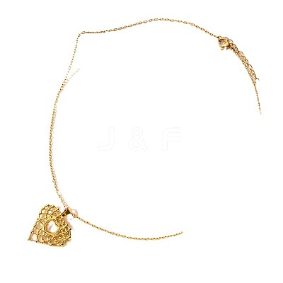 304 Stainless Steel Heart Pendant Necklaces for Men and Women FS-WG1B83F-02-1