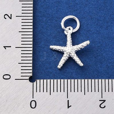 925 Sterling Silver Starfish Charms STER-S010-02A-S-1