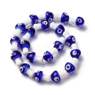 Handmade Evil Eye Lampwork Beads Strands LAMP-S069-01E-1