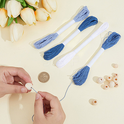4 Skeins 4 Colors Cotton Embroidery Threads OCOR-CY0004-73B-1