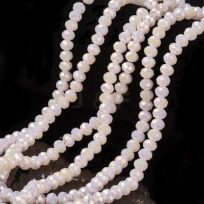 Electroplate Glass Beads Strands EGLA-A034-J4mm-T06-1