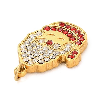 304 Stainless Steel Rhinestone Pendants FIND-I062-01G-02-1